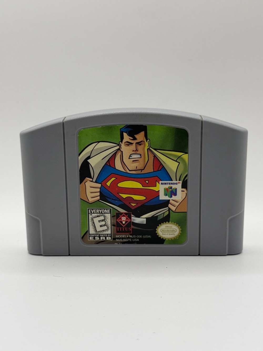 Superman N64 Nintendo 64 Original 1999 Vintage Authentic Video Game Cartridge